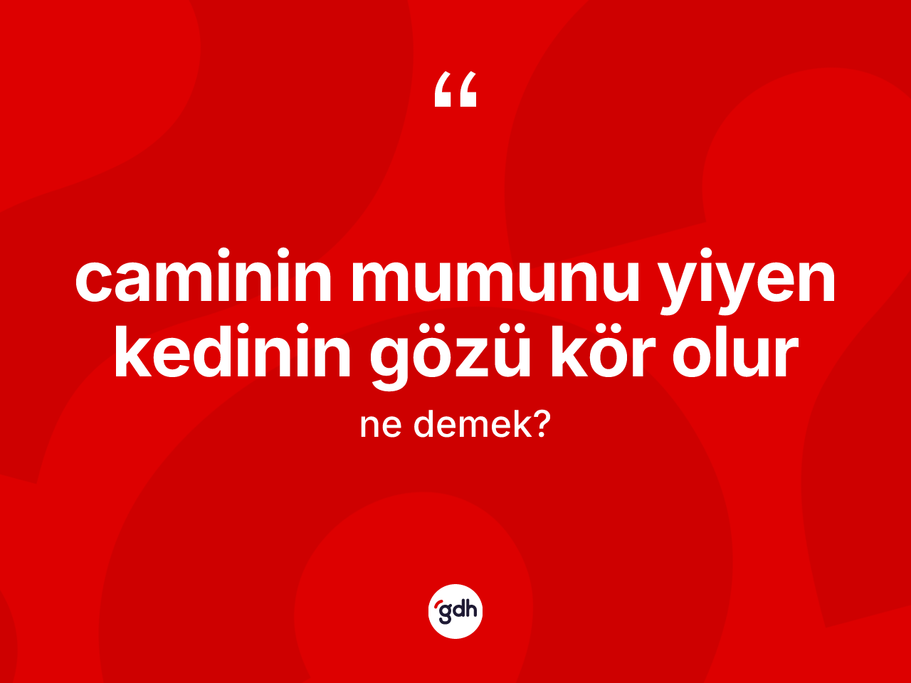 Caminin mumunu yiyen kedinin gözü kör olur ifadesinin anlamı nedir? Caminin mumunu yiyen kedinin gözü kör olur sözünün sözlük anlamı nedir?