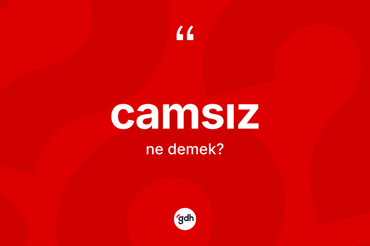 Camsız kelimesi ne anlama gelir? Camsızın sözlükteki anlamı nedir?
