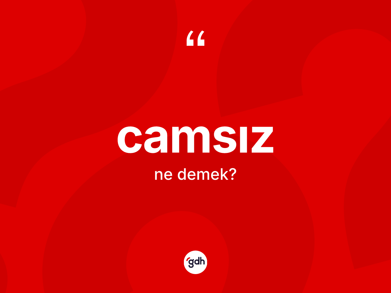 Camsız kelimesi ne anlama gelir? Camsızın sözlükteki anlamı nedir?