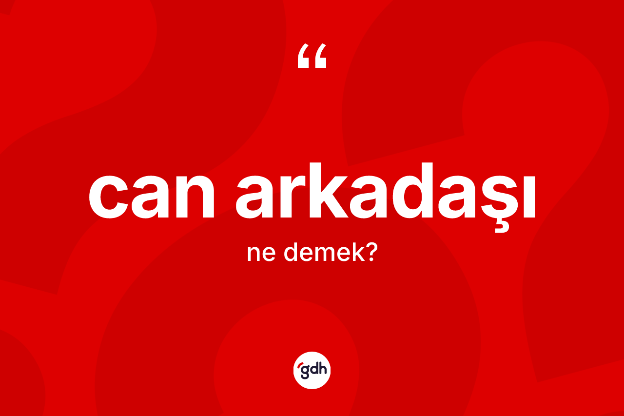 Can arkadaşı kelimesinin sözlükteki tanımı nedir? Can arkadaşı kelimesinin TDK anlamı nedir?