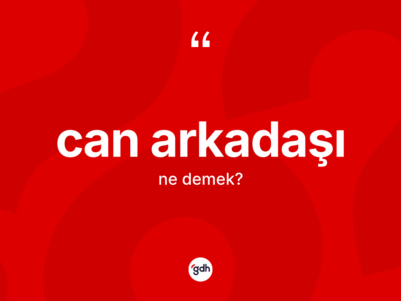 Can arkadaşı kelimesinin sözlükteki tanımı nedir? Can arkadaşı kelimesinin TDK anlamı nedir?