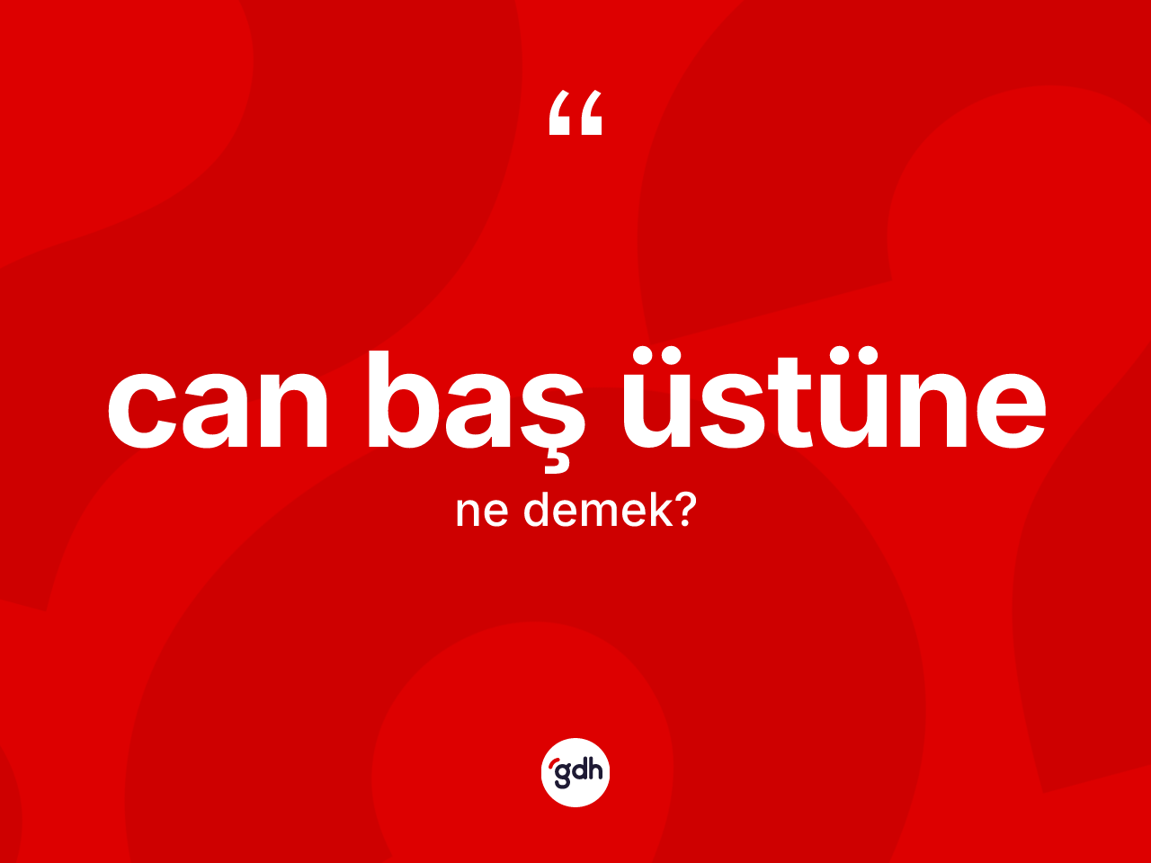 Can baş üstüne ifadesinin anlamı nedir? Can baş üstüne ifadesinin kaç farklı anlamı var?