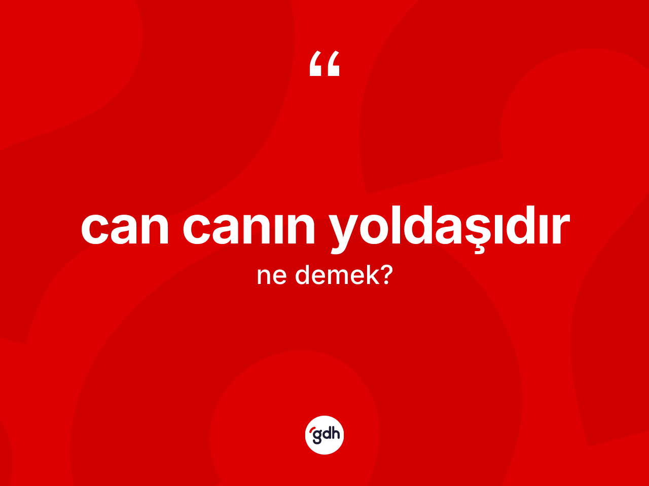 Can canın yoldaşıdır ifadesinin kısaca tanımı nedir? Can canın yoldaşıdır ifadesi nerede kullanılır?