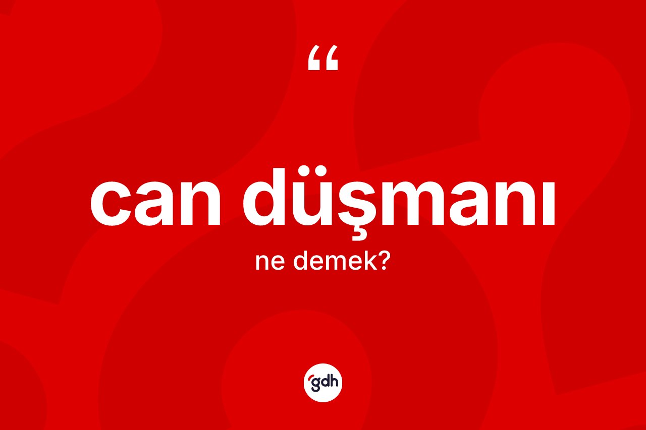 Can düşmanı ne demek? Can düşmanının TDK'ya göre anlamı nedir?