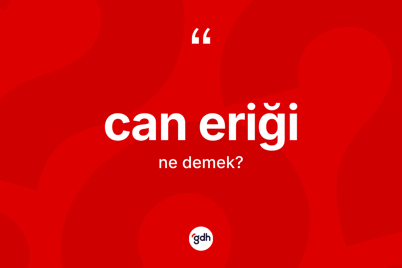 Can eriği kelimesinin tanımı nedir? Can eriği kelimesinin TDK anlamı nedir?