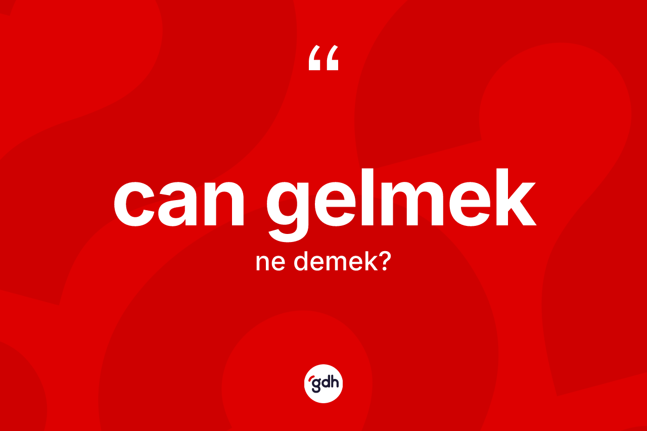 Can gelmek sözü ne demektir? Can gelmek ifadesinin TDK anlamı nedir?