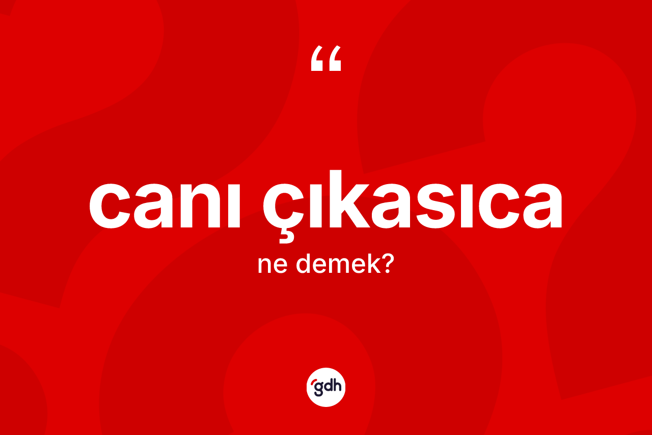 Canı çıkasıca ifadesi ne demek?