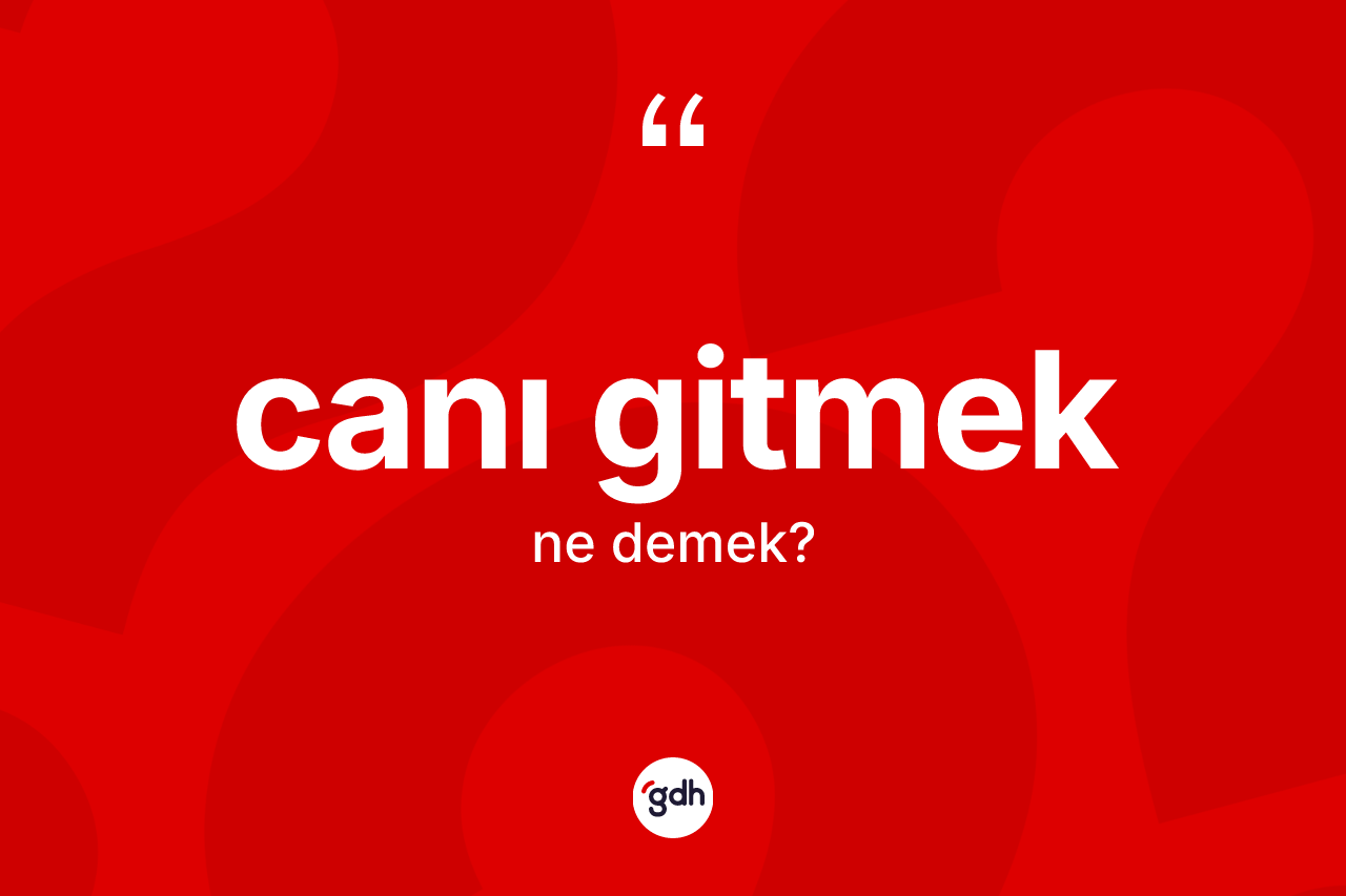 Canı gitmek ifadesinin anlamı nedir?