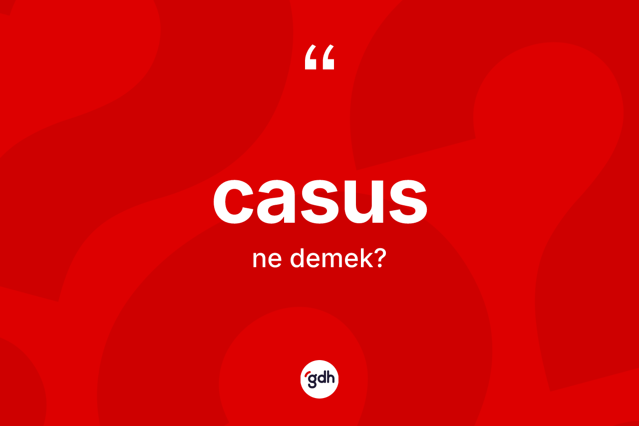 Casus kelimesinin anlamı nedir? Casusun sözlükteki anlamı nedir?