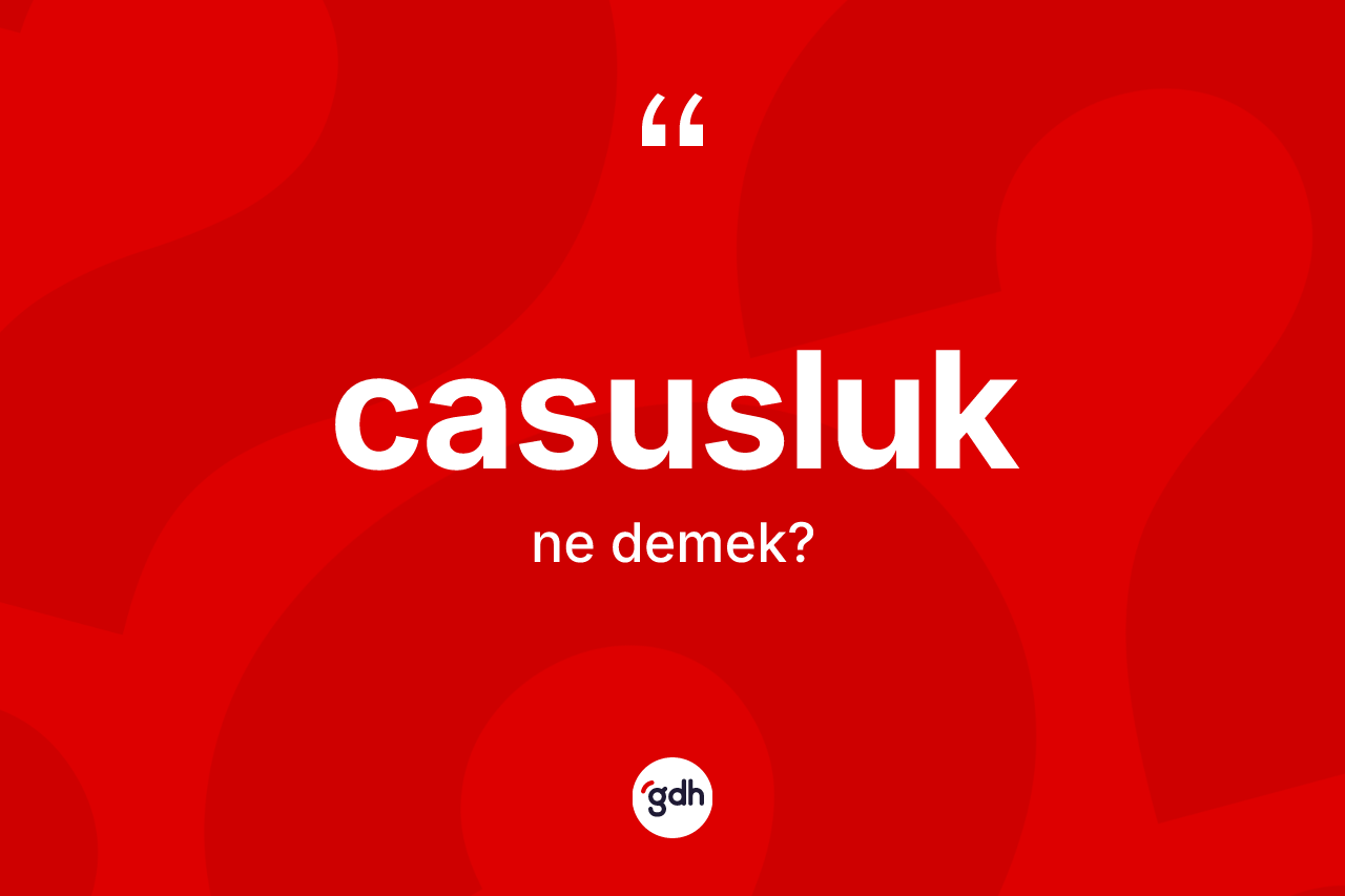 Casusluk kelimesi ne anlama gelir?