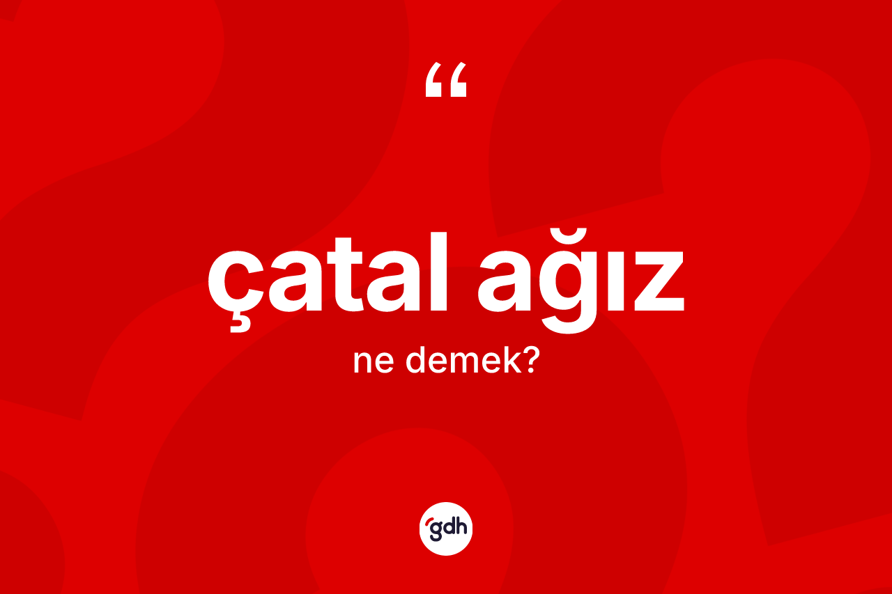 Çatal ağız kelimesinin tanımı nedir? Çatal ağızın TDK'ya göre anlamı nedir?