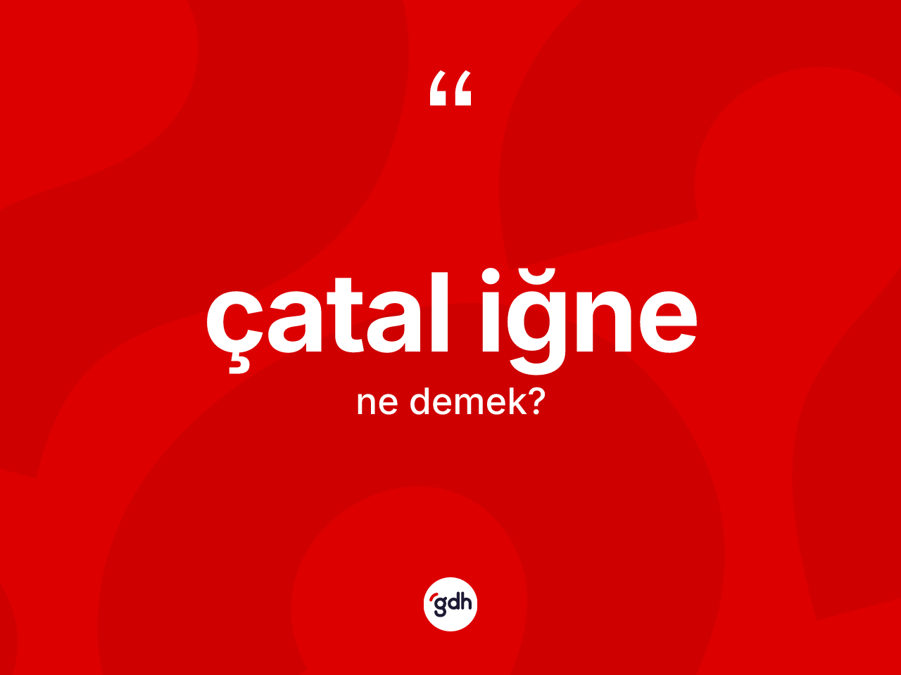 Çatal iğne kelimesi ne demek? Çatal iğnenin TDK'ya göre anlamı nedir?