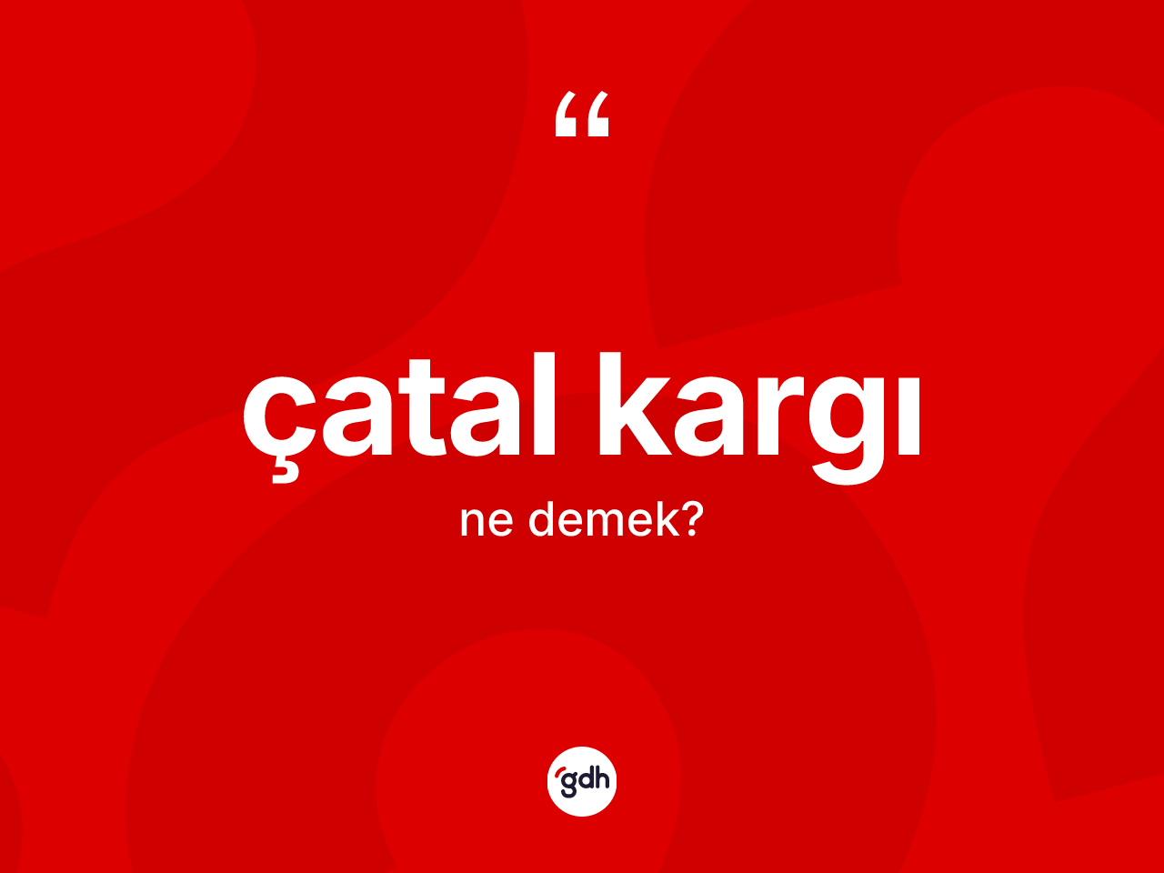 Çatal kargı kelimesi ne demek? Çatal kargının TDK'ya göre anlamı nedir?