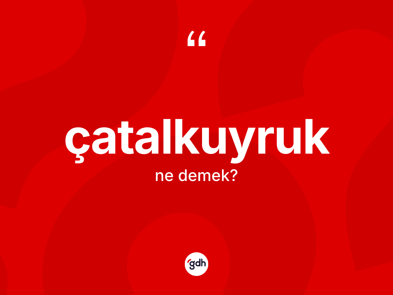 Çatalkuyruk ne anlama gelir? Çatalkuyruk kelimesinin TDK'ya göre açıklaması nedir?
