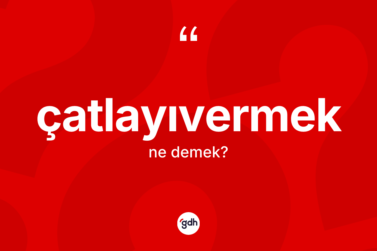 Çatlayıvermek kelimesinin tanımı nedir? Çatlayıvermeğin TDK'ya göre anlamı nedir?
