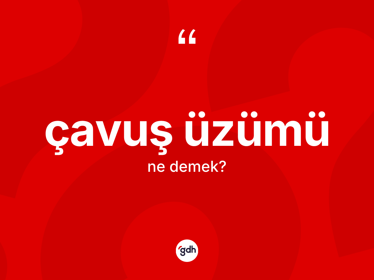 Çavuş üzümü kelimesinin tanımı nedir? Çavuş üzümünün TDK'ya göre anlamı nedir?