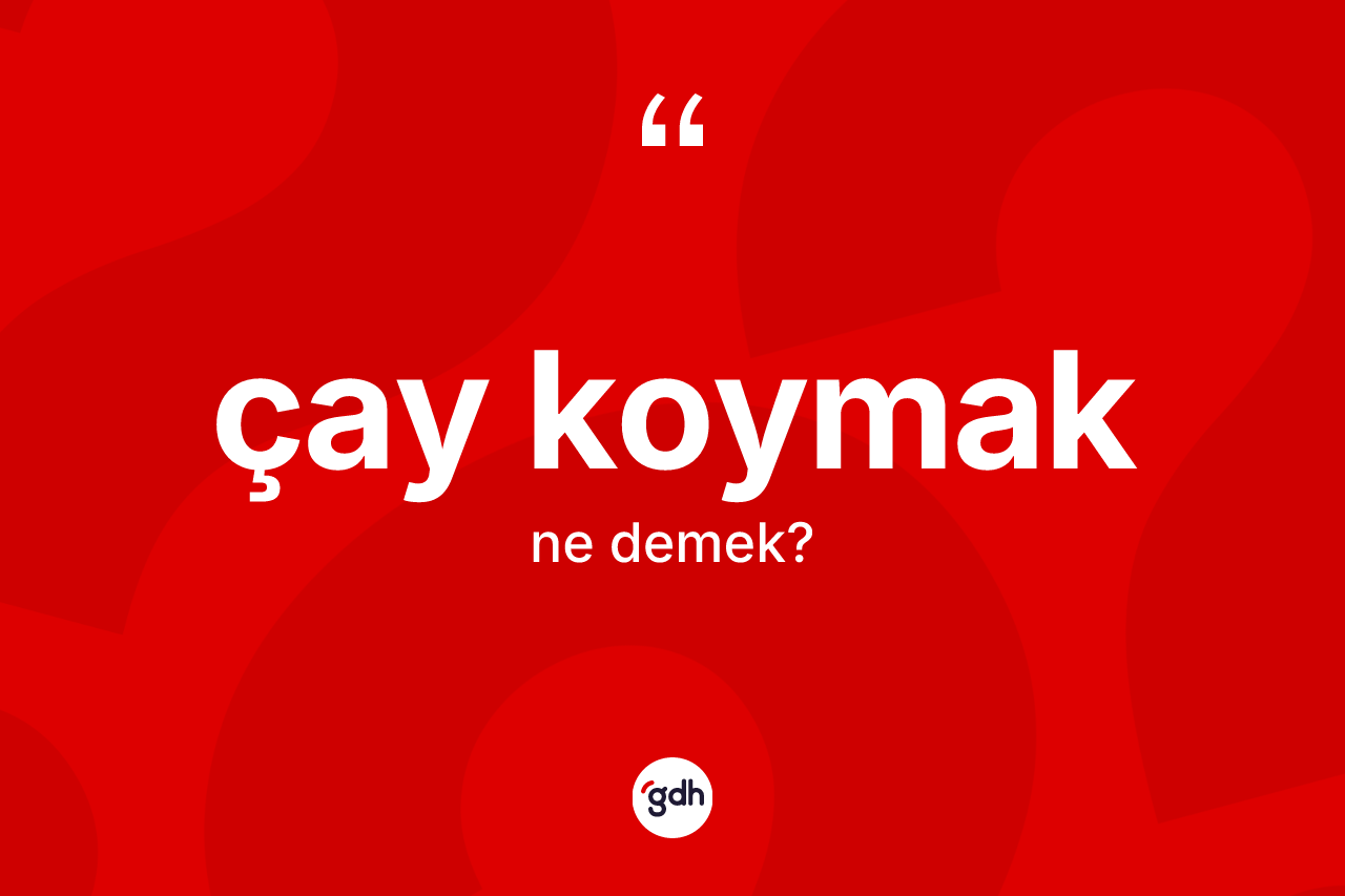Çay koymak sözü ne demek? Çay koymak ifadesinin kaç farklı anlamı var?