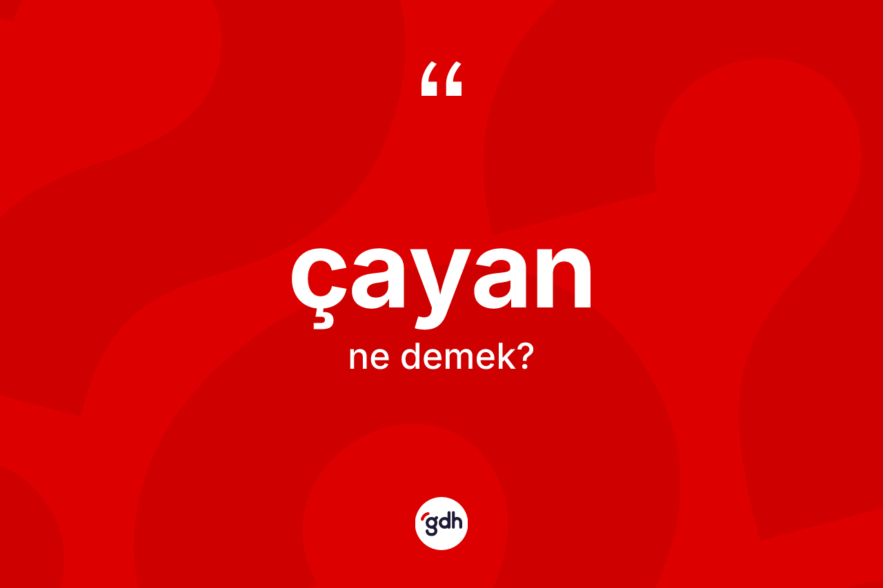 Çayan kelimesinin tanımı nedir?
