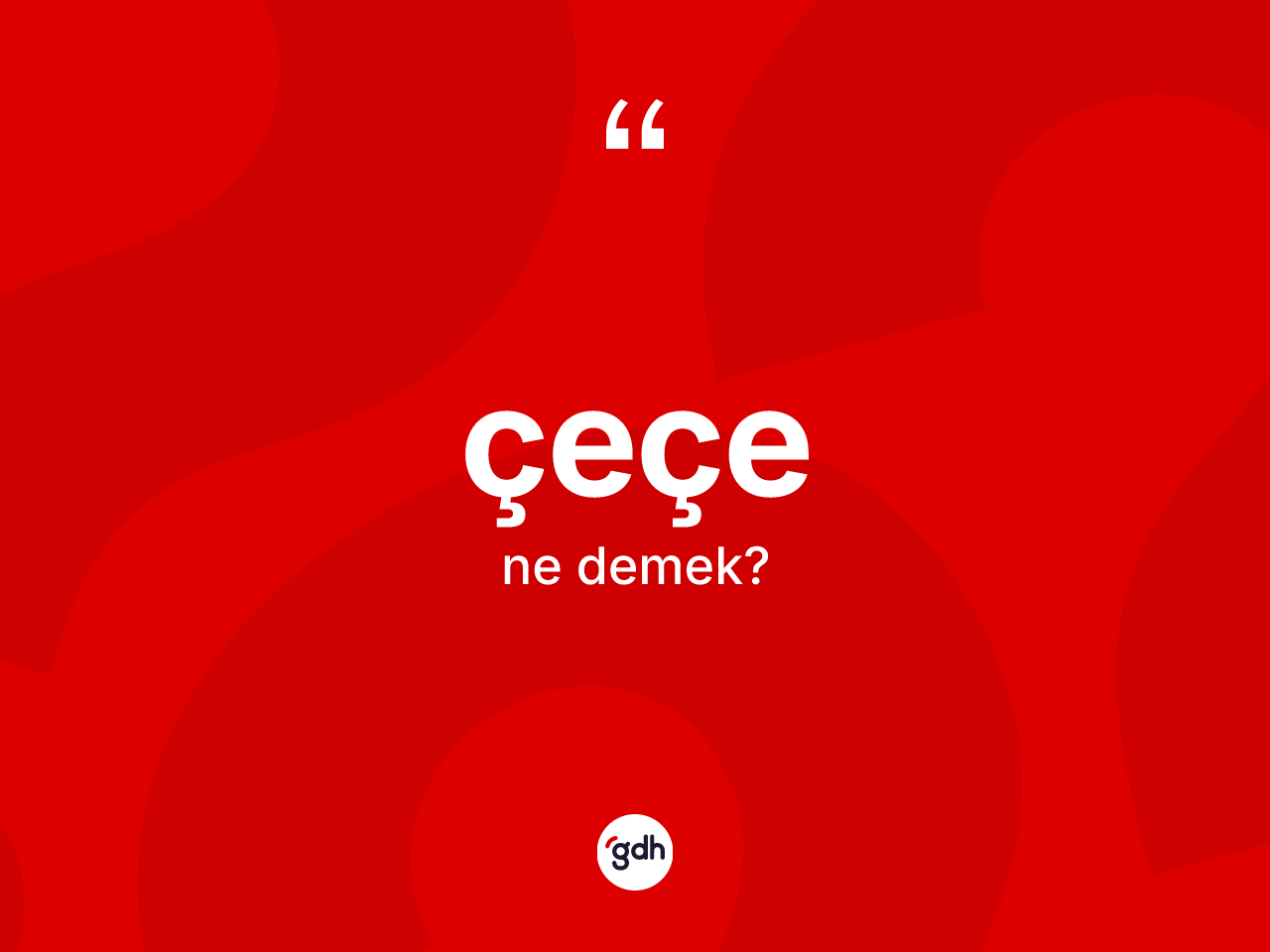 Çeçe kelimesinin tanımı nedir? Çeçenin TDK'ya göre anlamı nedir?