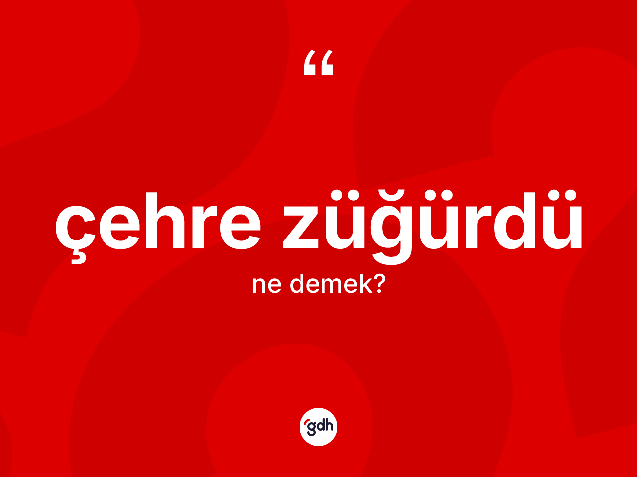 Çehre züğürdü kelimesi ne demek? Çehre züğürdünün TDK'ya göre anlamı nedir?