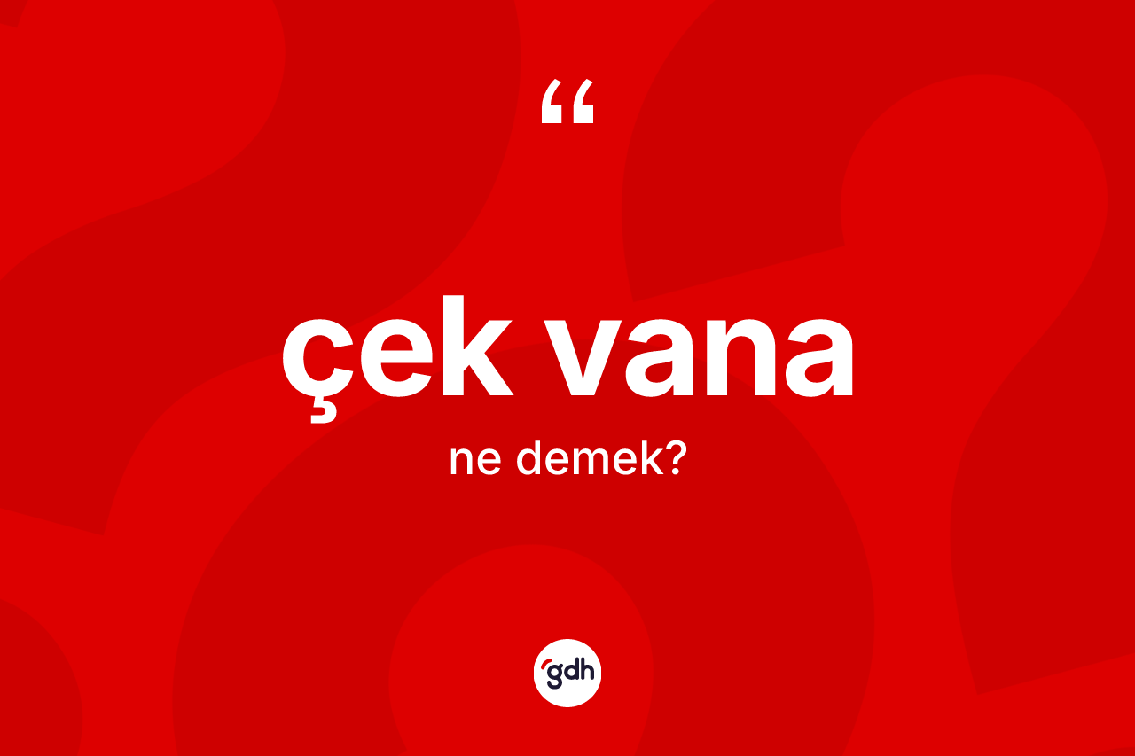 Çek vana ne demek? Çek vananın TDK'ya göre anlamı nedir?