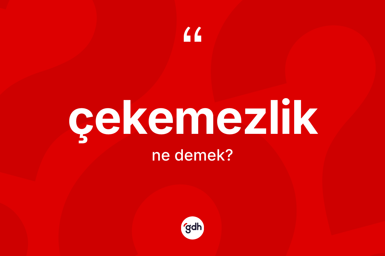 Çekemezlik ne anlama gelir? Çekemezlik kelimesinin TDK anlamı nedir?