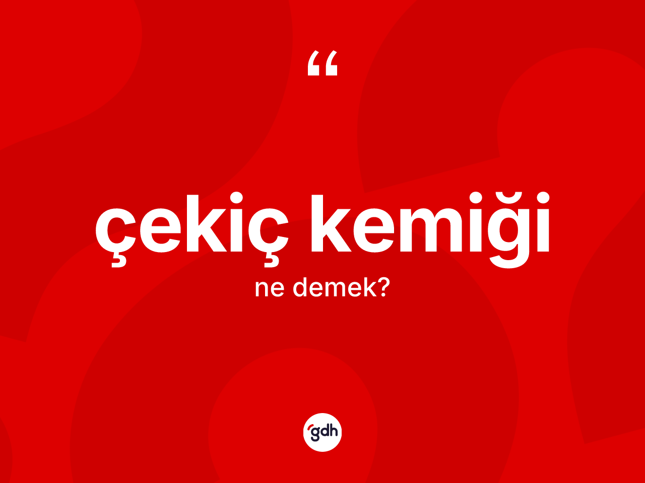 Çekiç kemiği kelimesinin anlamı nedir? Çekiç kemiğinin TDK'ya göre anlamı nedir?