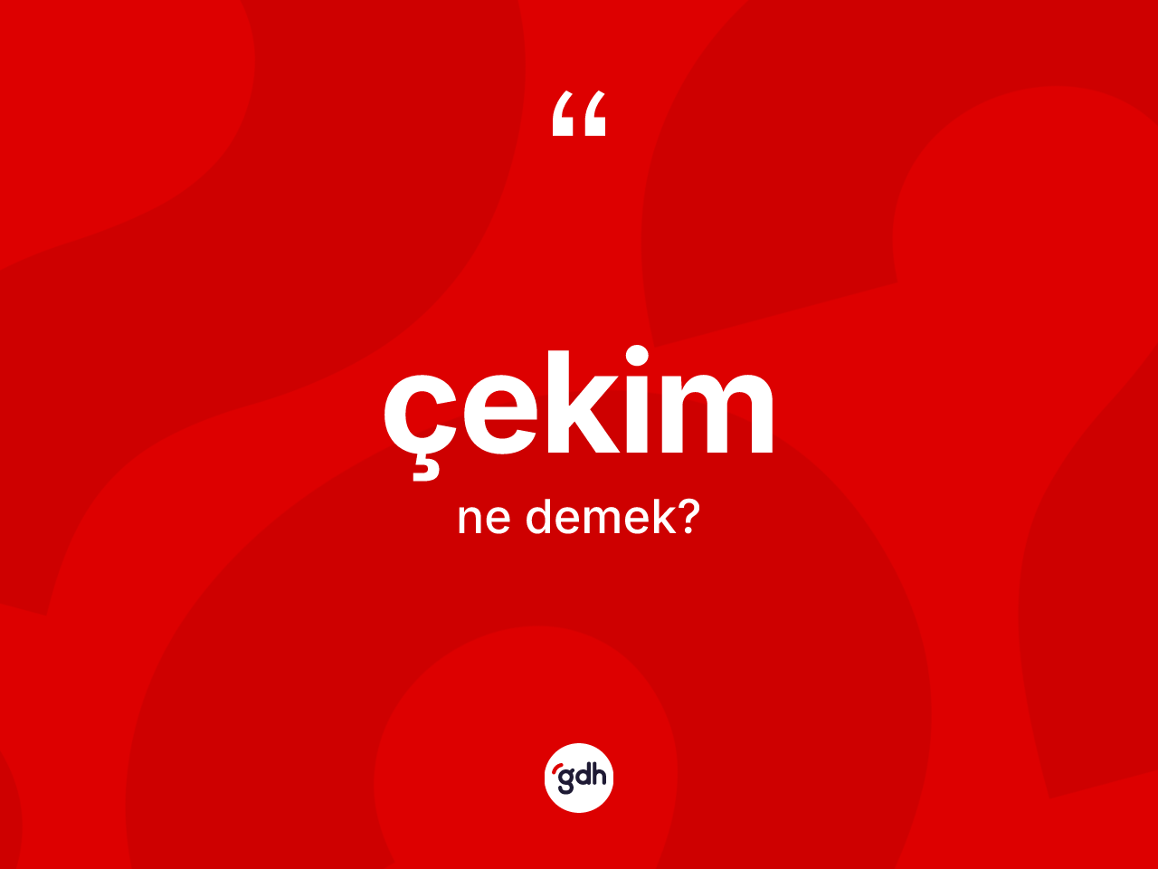 Çekim nedir? Çekim kelimesinin TDK'ya göre açıklaması nedir?