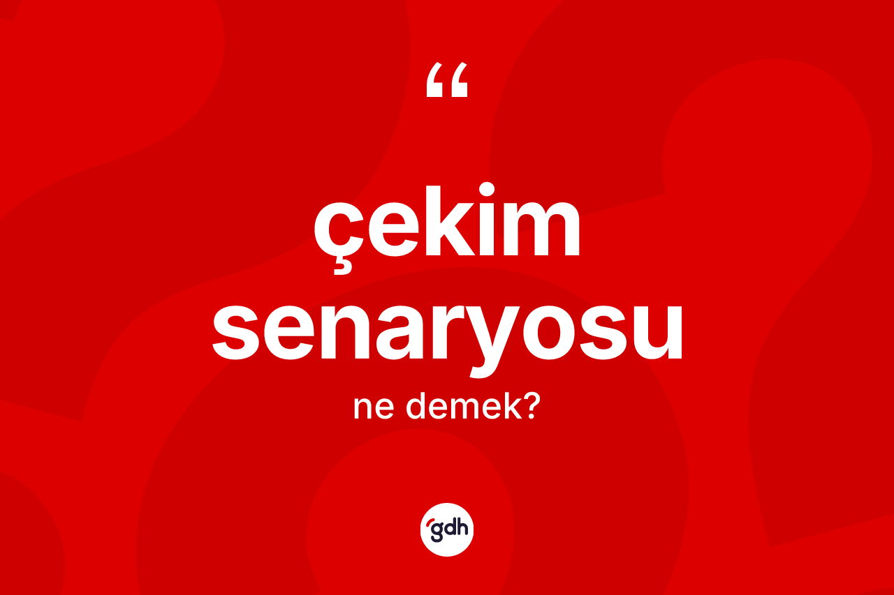 Çekim senaryosu kelimesi ne demek? Çekim senaryosu kelimesinin kaç farklı anlamı var?
