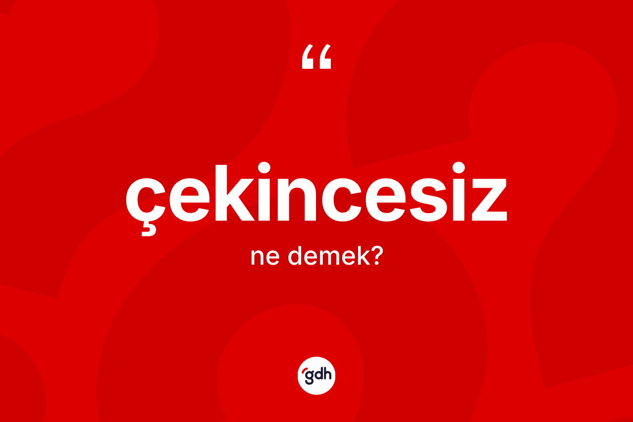 Çekincesiz kelimesinin tanımı nedir?