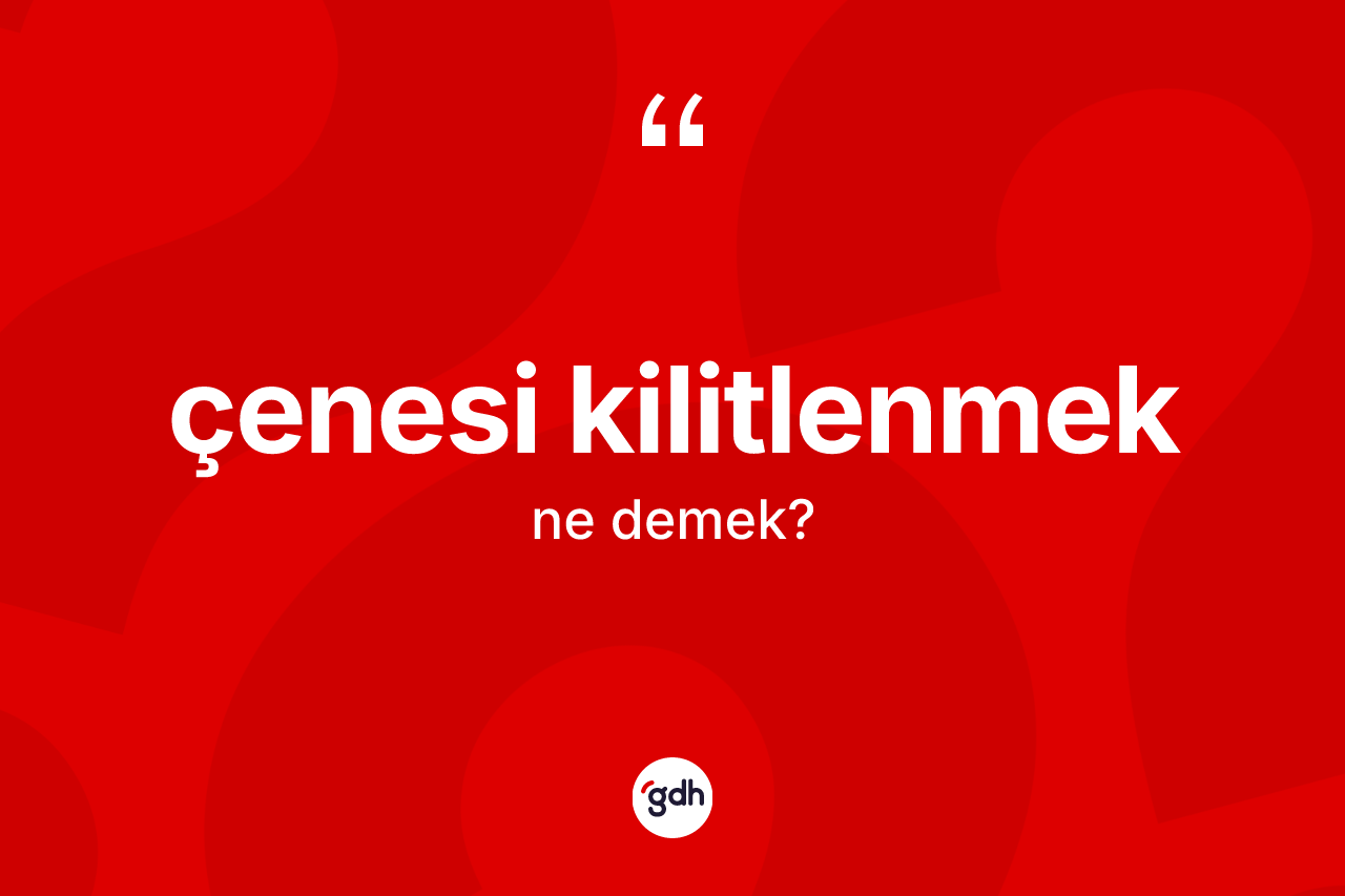 Çenesi kilitlenmek ifadesi neyi anlatır?