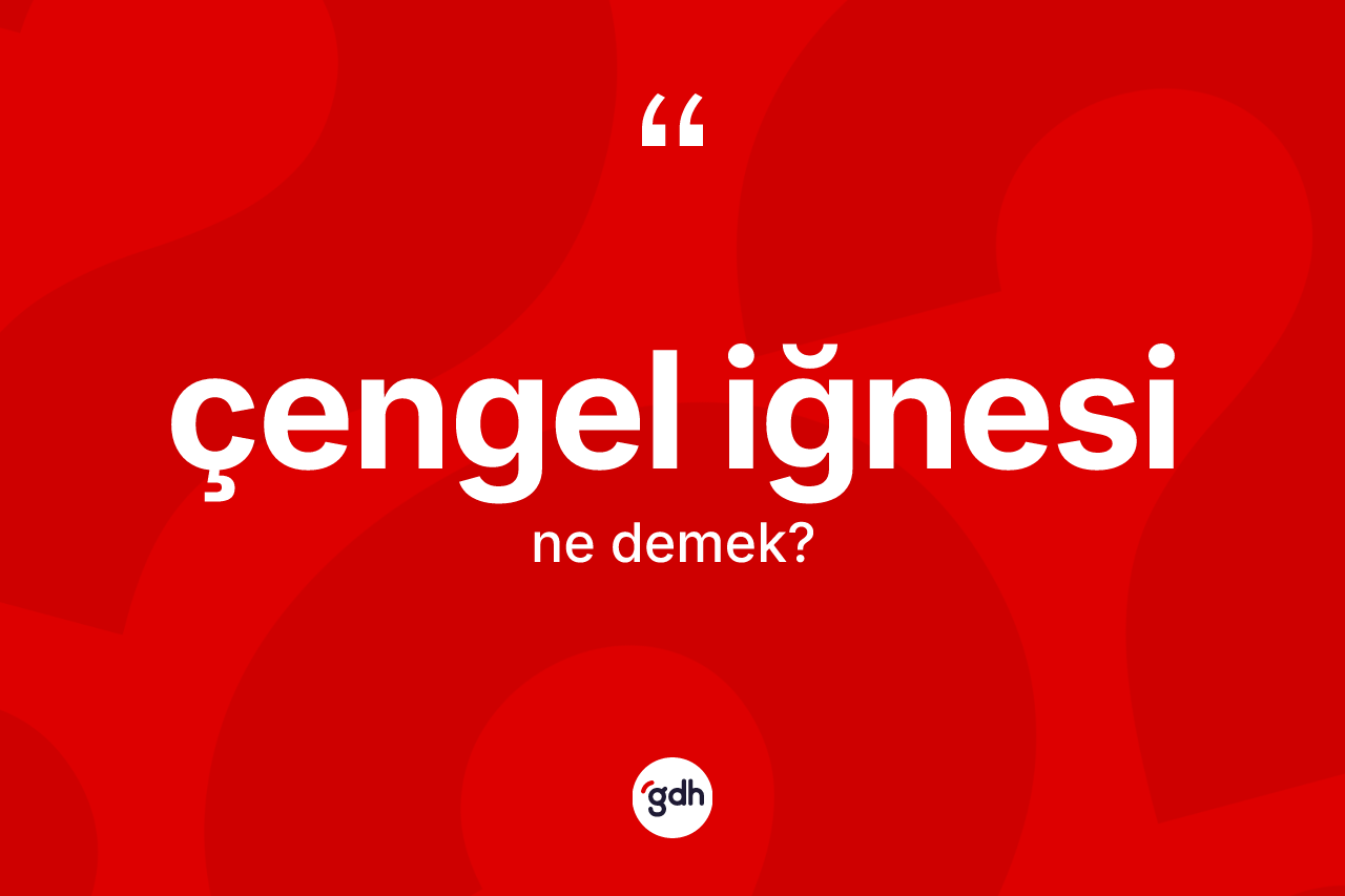 Çengel iğnesi kelimesinin tanımı nedir? Çengel iğnesinin sözlükteki anlamı nedir?