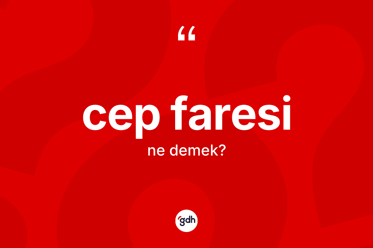 Cep faresi kelimesinin sözlükteki tanımı nedir? Cep faresinin TDK'ya göre anlamı nedir?
