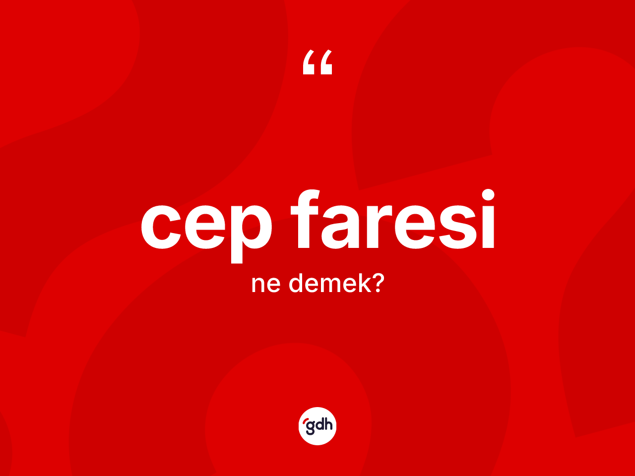 Cep faresi kelimesinin sözlükteki tanımı nedir? Cep faresinin TDK'ya göre anlamı nedir?