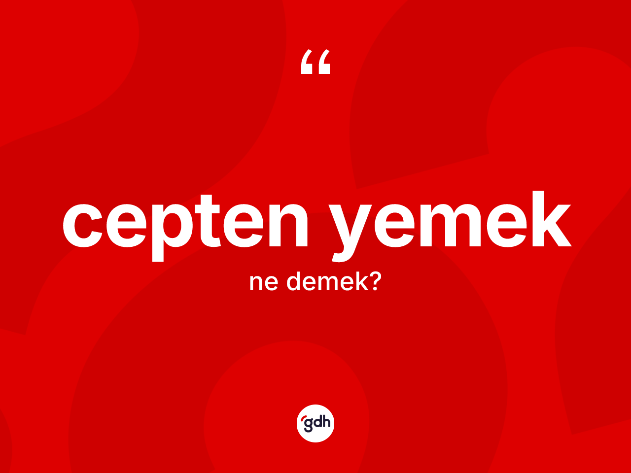 Cepten yemek ifadesi nedir? Cepten yemek ifadesi hangi durumlarda kullanılır