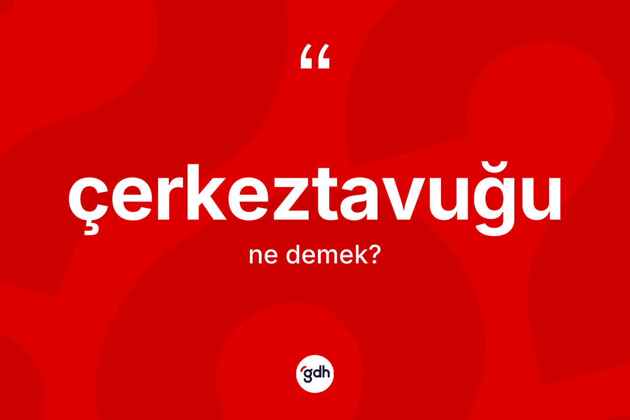 Çerkeztavuğu nedir?