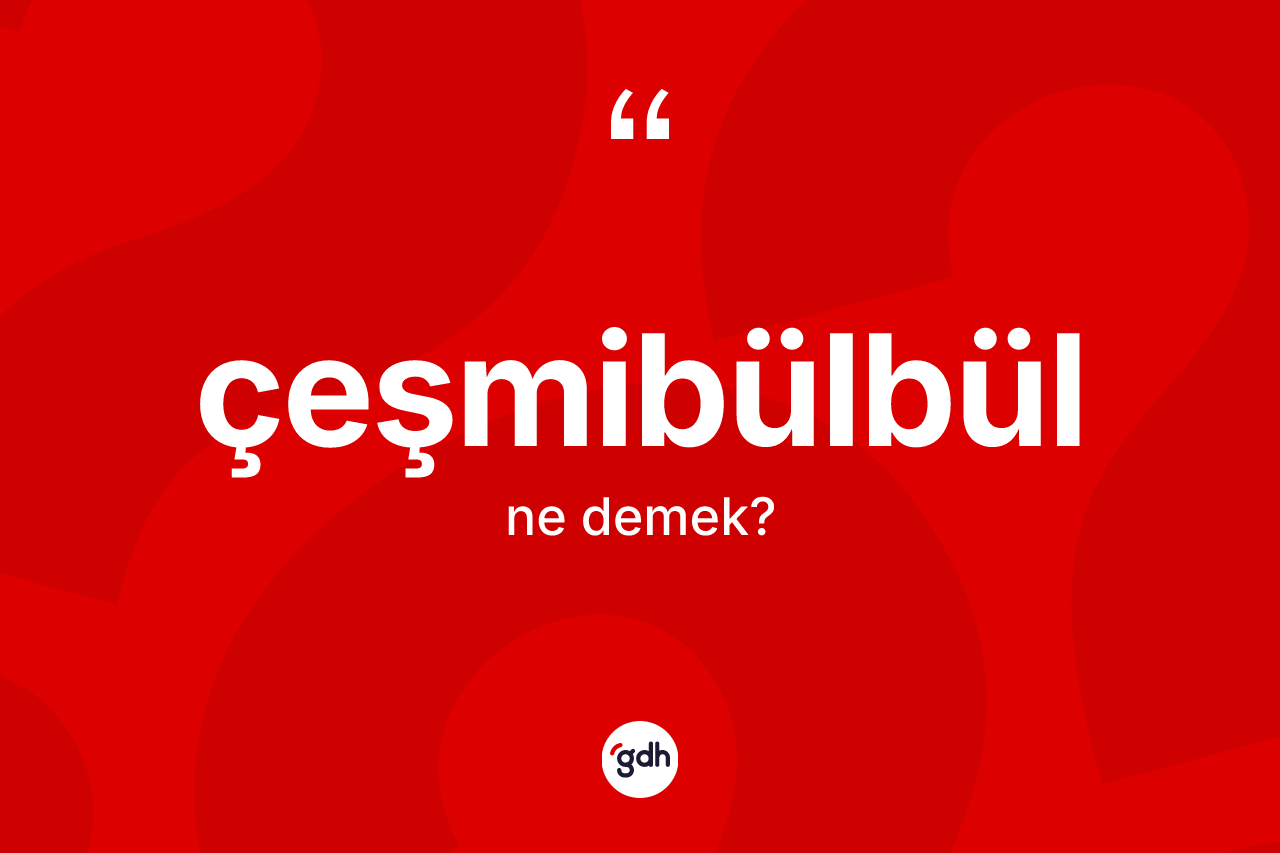 Çeşmibülbül kelimesinin sözlükteki tanımı nedir?