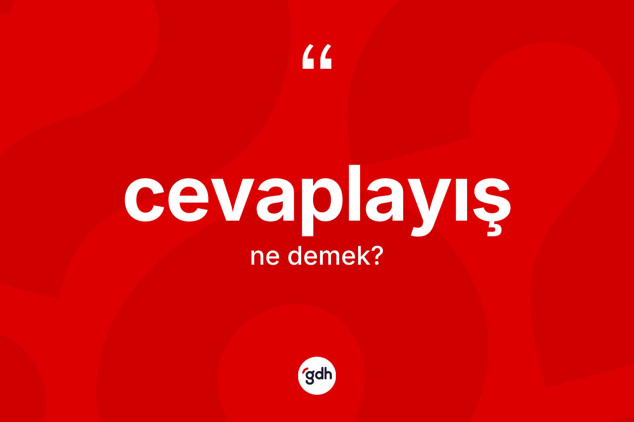 Cevaplayış kelimesinin tanımı nedir? Cevaplayışın TDK'ya göre anlamı nedir?