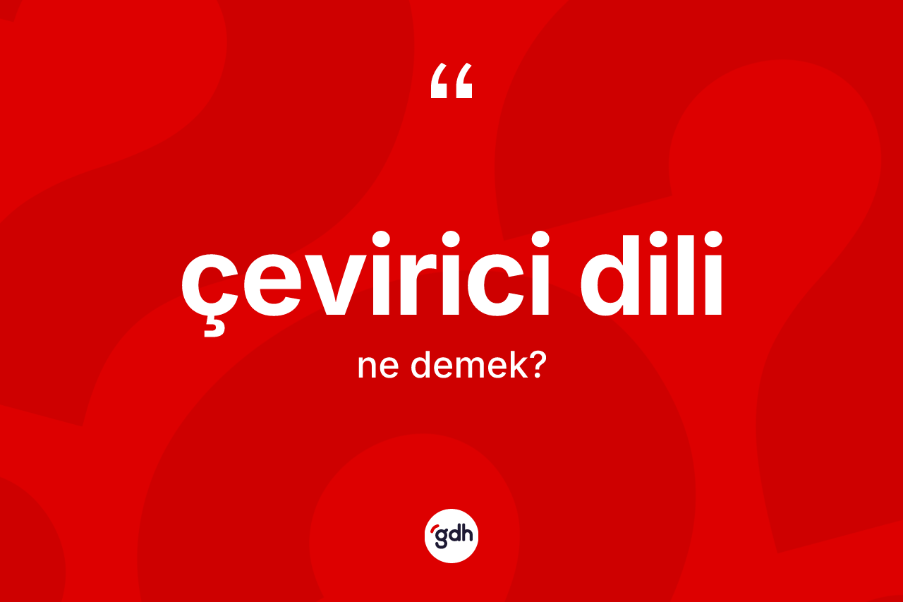 Çevirici dili ne anlama gelir?
