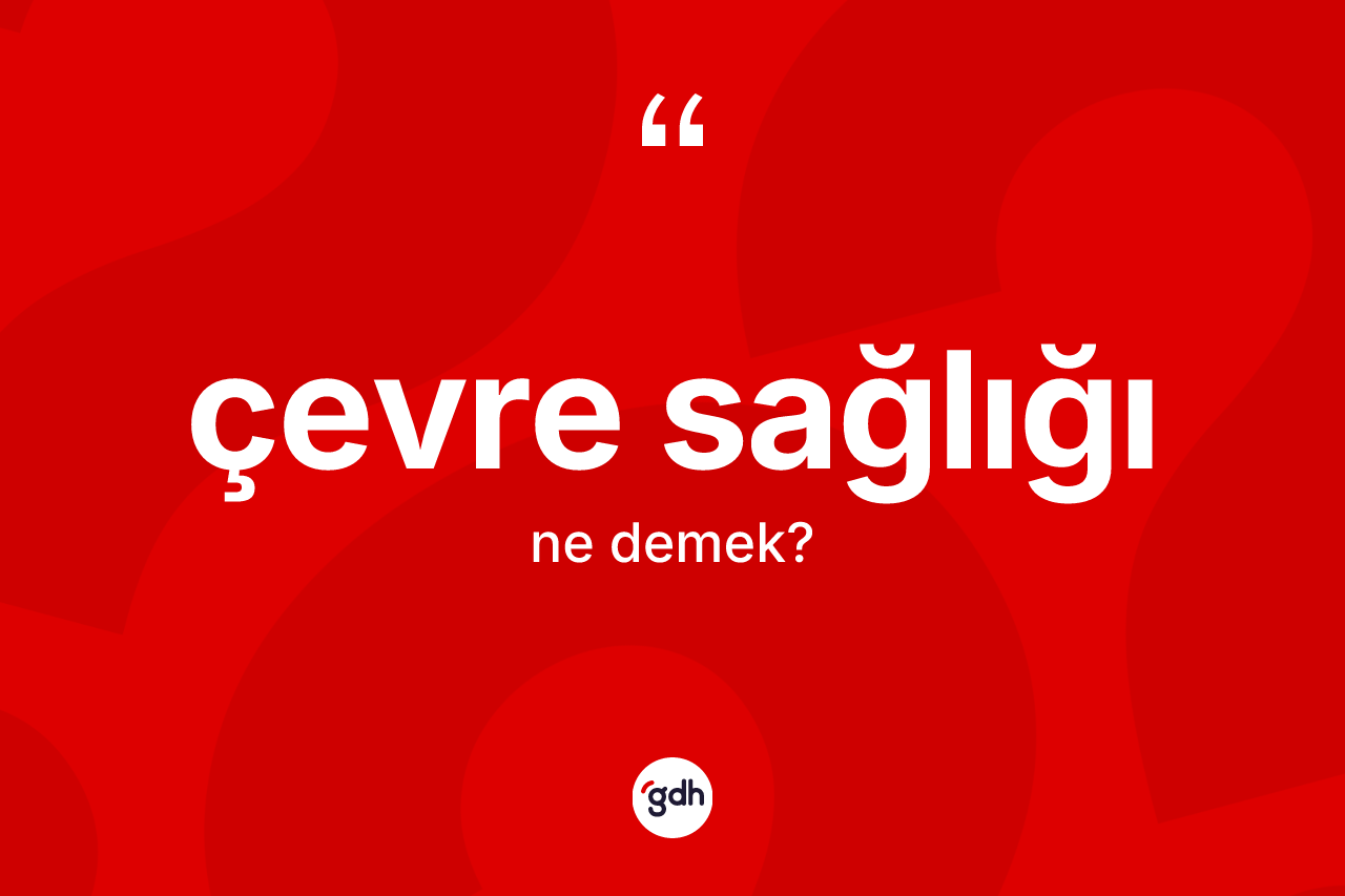 Çevre sağlığı kelimesi ne demek? Çevre sağlığının TDK'ya göre anlamı nedir?
