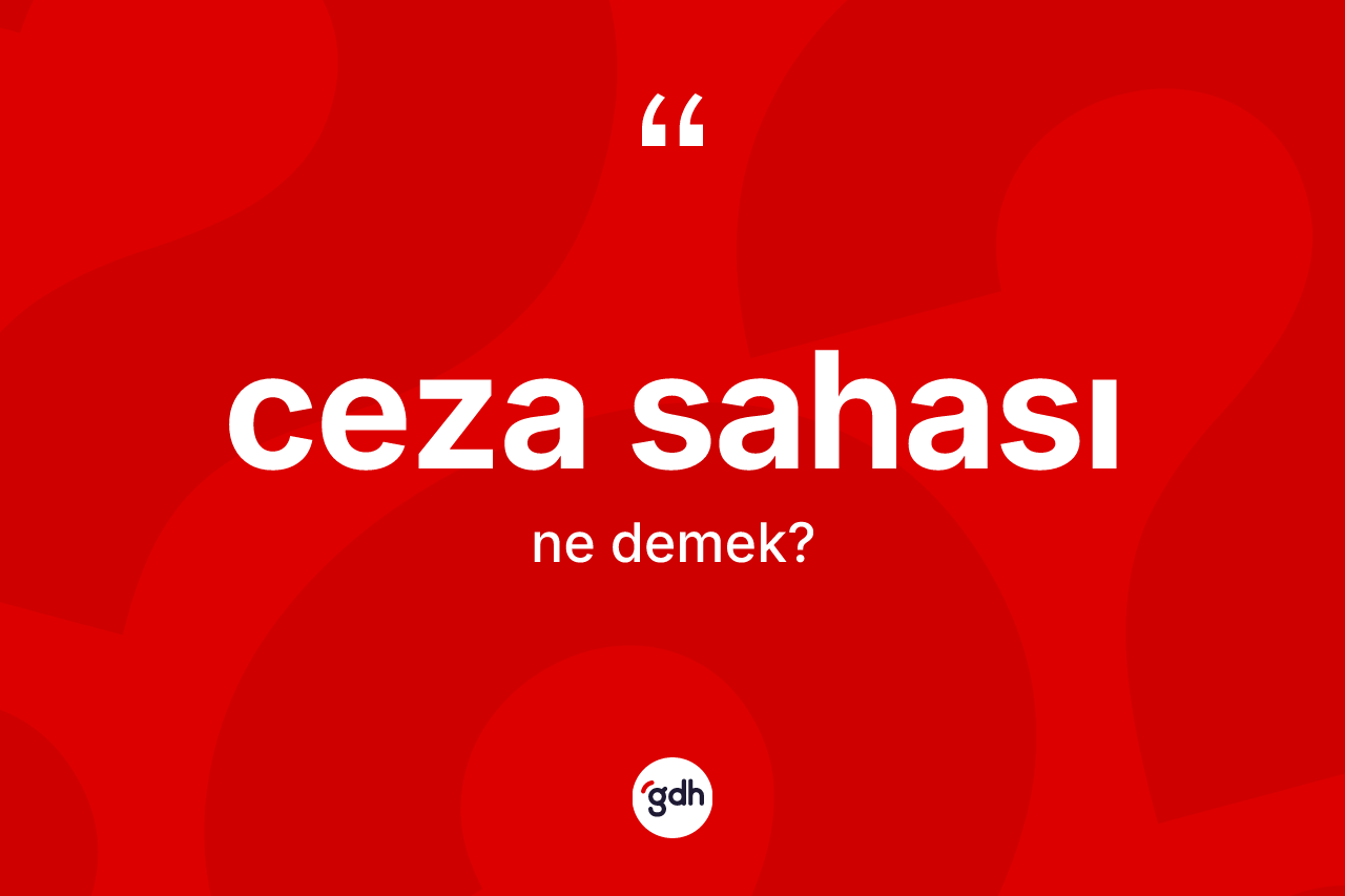 Ceza sahası ne demek? Ceza sahasının TDK'ya göre anlamı nedir?