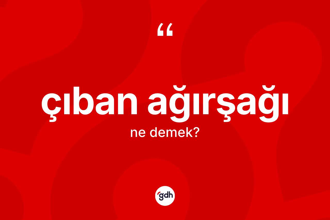 Çıban ağırşağı kelimesi nedir? Çıban ağırşağı kelimesinin kaç farklı anlamı var?