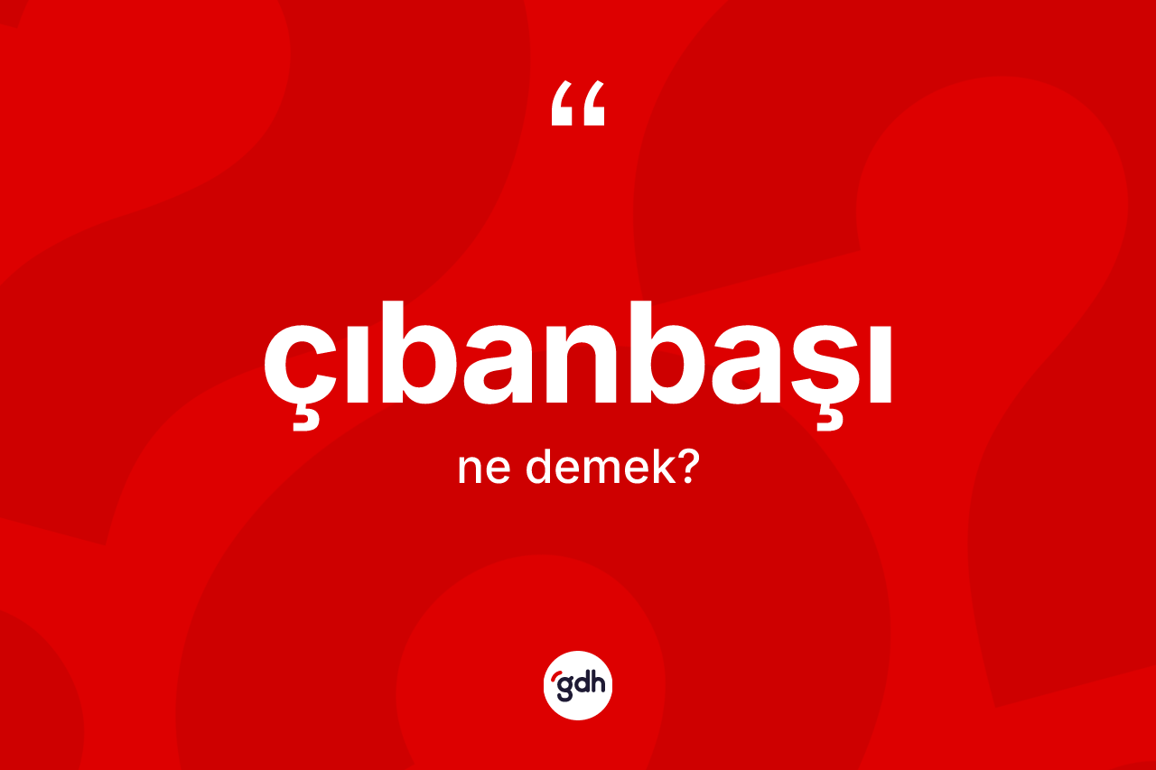 Çıbanbaşı kelimesinin sözlükteki tanımı nedir? Çıbanbaşının TDK'ya göre anlamı nedir?