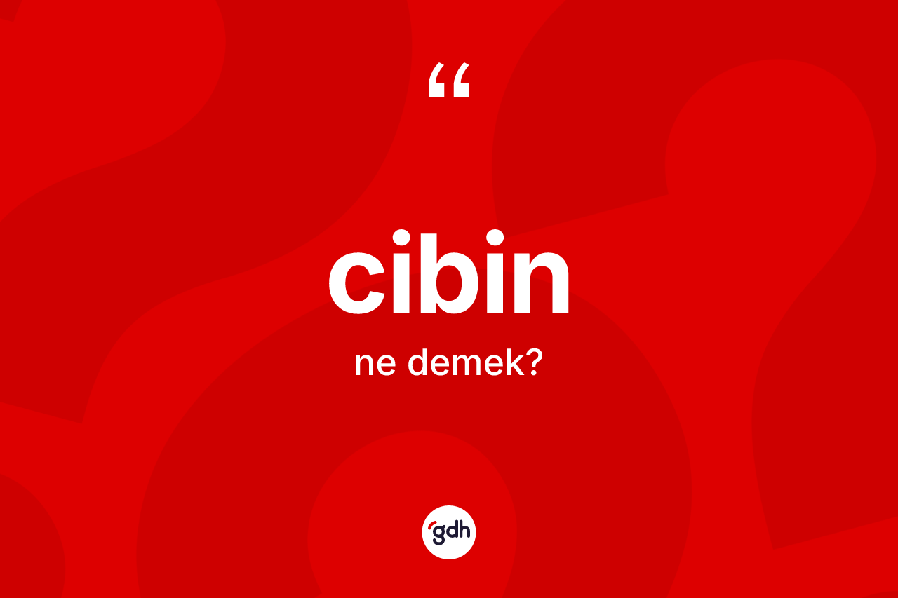 Cibin kelimesi ne anlama gelir? Cibin kelimesinin kaç farklı anlamı var?