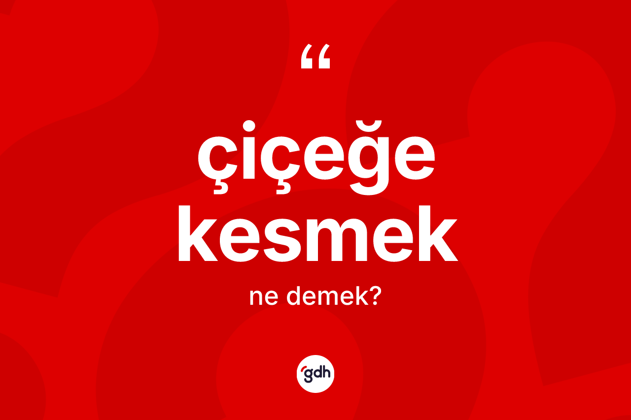 Çiçeğe kesmek ne anlama gelir? Çiçeğe kesmek ifadesi nerede kullanılır?