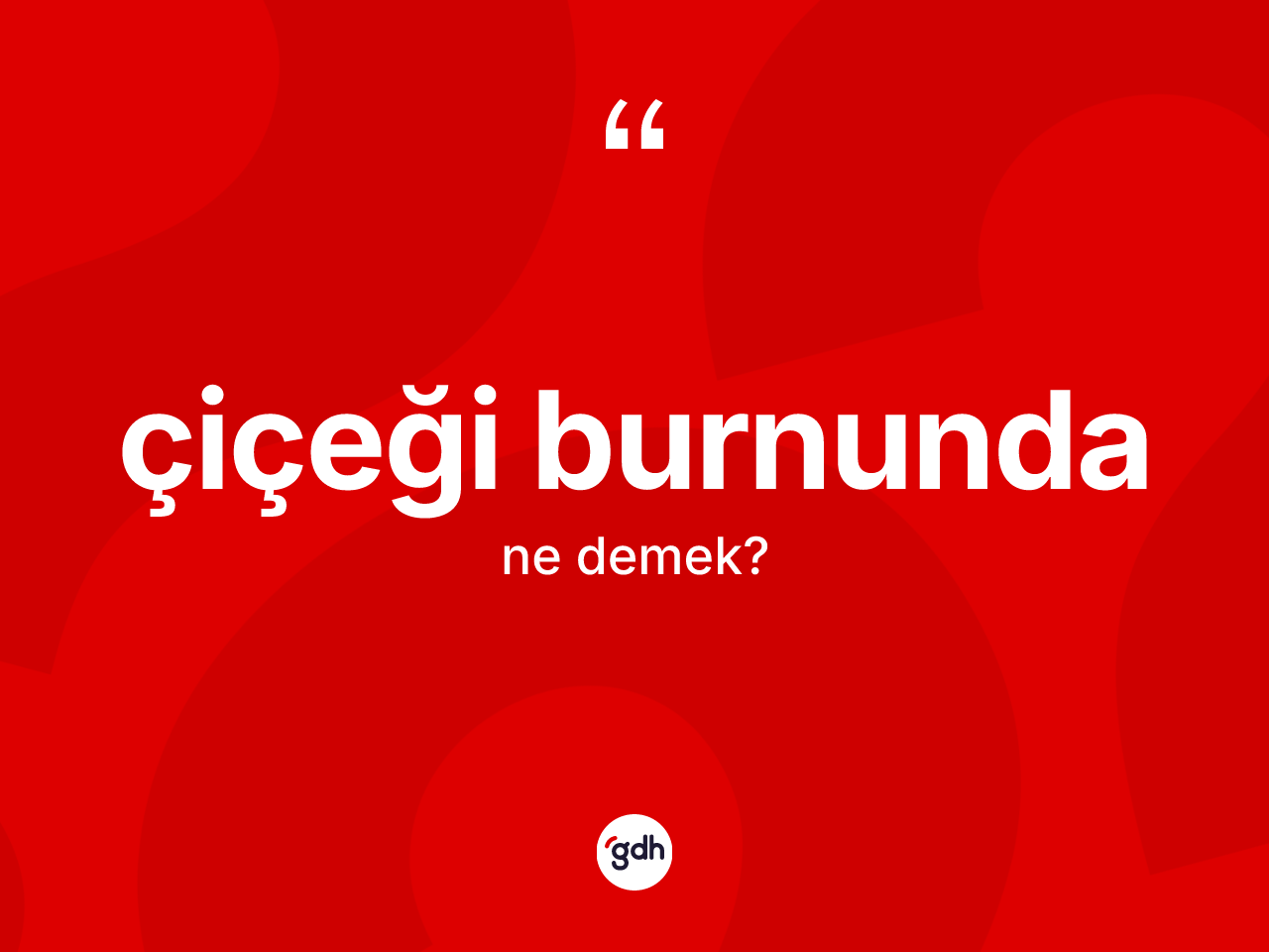 Çiçeği burnunda kelimesinin sözlükteki tanımı nedir? Çiçeği burnunda kelimesinin TDK'ya göre açıklaması nedir?