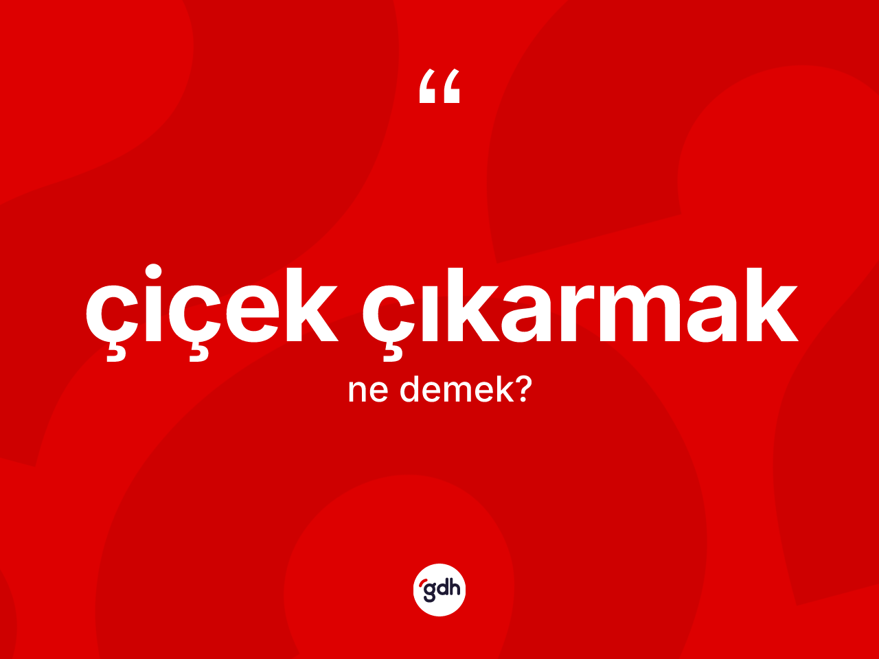 Çiçek çıkarmak ifadesinin kısaca anlamı nedir? Çiçek çıkarmak sözü hangi durumlarda kullanılır?