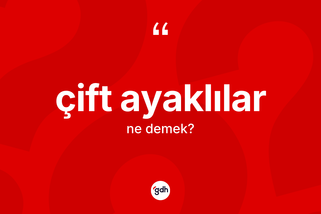 Çift ayaklılar kelimesi ne anlama gelir? Çift ayaklıların TDK'ya göre anlamı nedir?