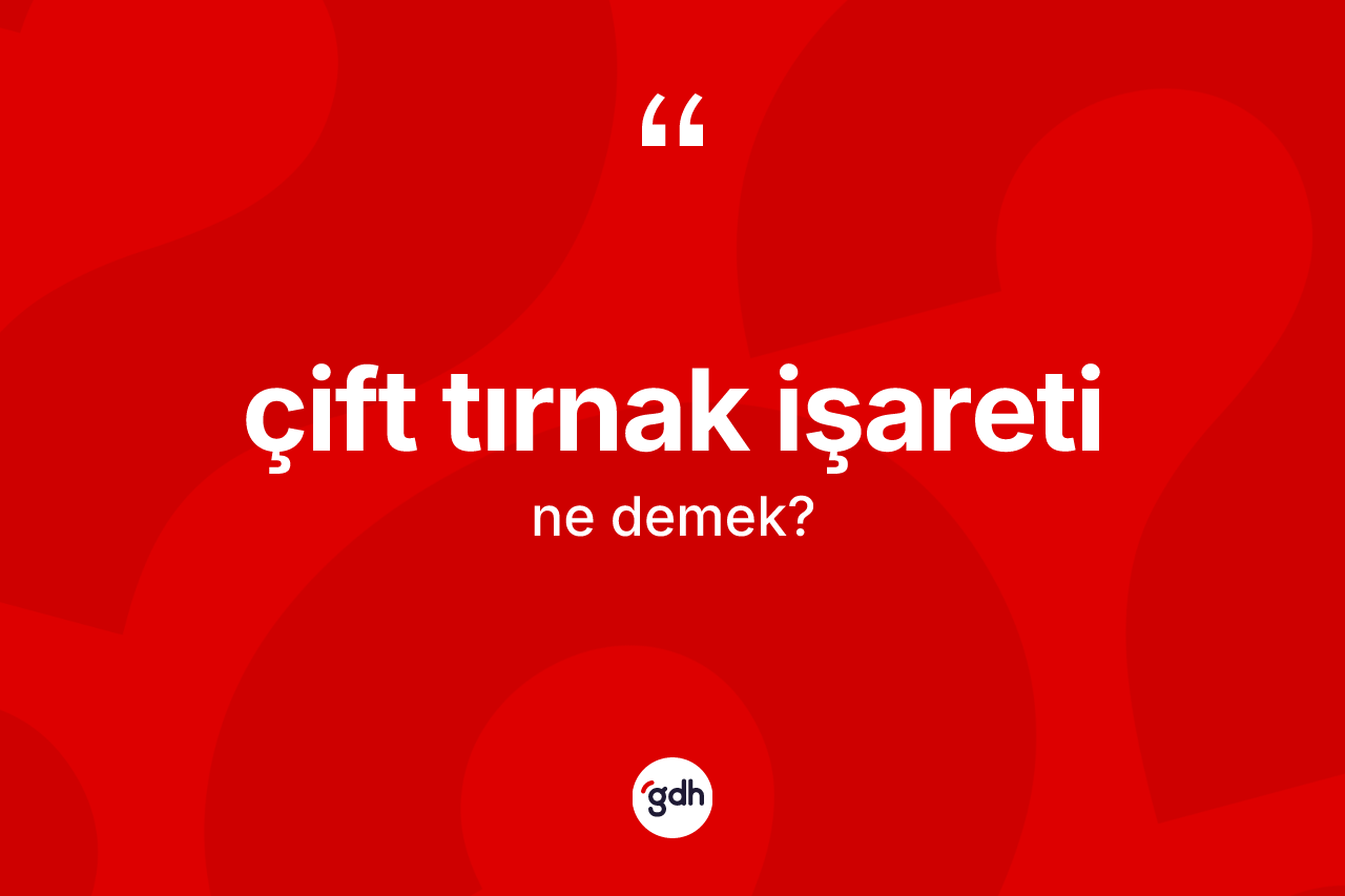 Çift tırnak işareti kelimesinin tanımı nedir? Çift tırnak işareti kelimesinin TDK anlamı nedir?
