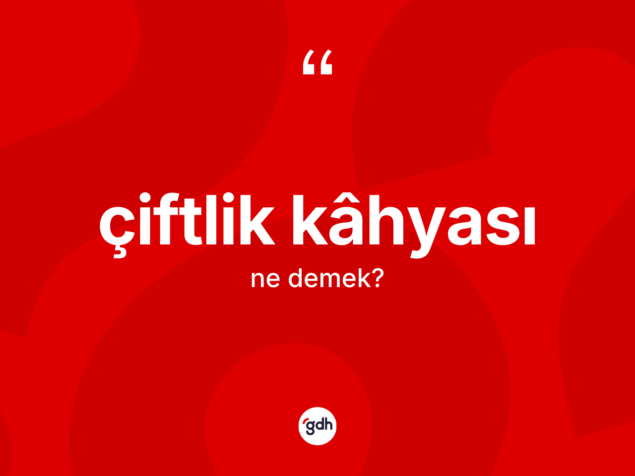 Çiftlik kâhyası kelimesi ne demek? Çiftlik kâhyasının TDK'ya göre anlamı nedir?